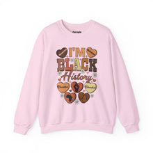 Load image into Gallery viewer, I'm Black History Crewneck Sweatshirt