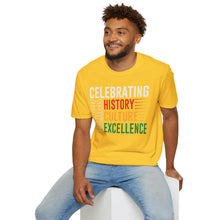 Load image into Gallery viewer, Celebrating Black History, Culture, Excellence T-Shirt