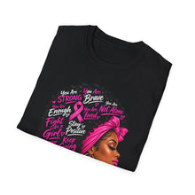 Load image into Gallery viewer, Breast Cancer Awareness Afro Woman T-Shirt