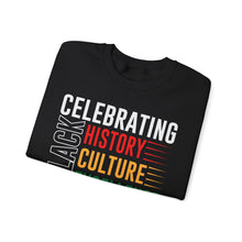 Load image into Gallery viewer, Celebrating Black History, Culture, Excellence Crewneck Sweatshirt