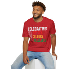 Load image into Gallery viewer, Celebrating Black History, Culture, Excellence T-Shirt