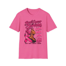 Load image into Gallery viewer, Breast Cancer Survivor T-Shirt | Pink Ribbon Woman Illustration