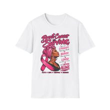 Load image into Gallery viewer, Breast Cancer Survivor T-Shirt | Pink Ribbon Woman Illustration