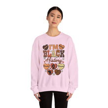 Load image into Gallery viewer, I'm Black History Crewneck Sweatshirt