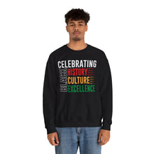 Load image into Gallery viewer, Celebrating Black History, Culture, Excellence Crewneck Sweatshirt
