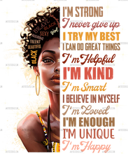 Load image into Gallery viewer, Black Queen Im Strong- Short Sleeved T-Shirt