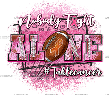 Load image into Gallery viewer, Nobody Fights Alone Breast Cancer- Short Sleeved T-Shirt