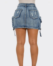 Load image into Gallery viewer, Cargo Denim Mini Skirt
