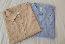 Load image into Gallery viewer, Striped Hi-Low Shirt Dress