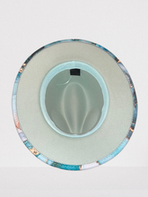 Load image into Gallery viewer, Marble Teal Fedora Hat