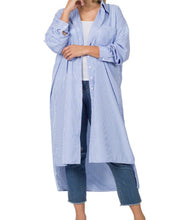 Load image into Gallery viewer, Striped Hi-Low Shirt Dress