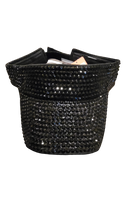 Load image into Gallery viewer, Packable Black Rhinestone Sun Visor
