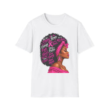 Load image into Gallery viewer, Breast Cancer Awareness Afro Woman T-Shirt

