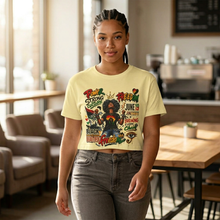 Load image into Gallery viewer, Juneteenth Black Pride Graphic Tee — Women's Boxy T‑Shirt

