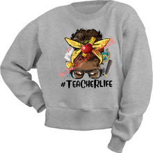 Load image into Gallery viewer, Teacher Life Crew Neck Sweatshirt
