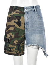 Load image into Gallery viewer, Camo Denim Shorts
