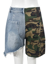 Load image into Gallery viewer, Camo Denim Shorts
