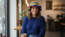 Load image into Gallery viewer, Crochet Ruffled Knit Hat
