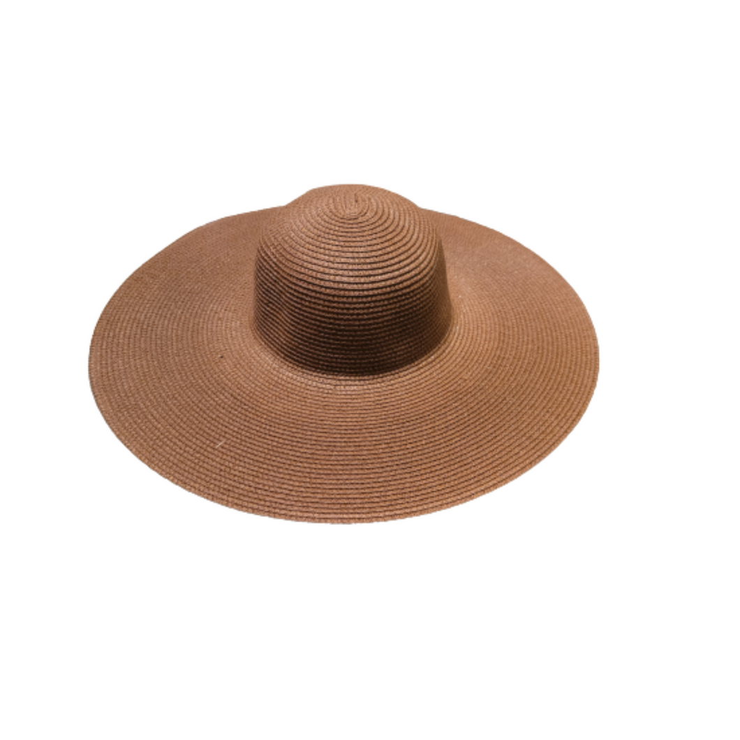 Solid Straw Sun Hat, XL Brim