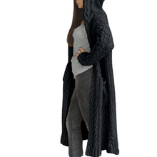 Load image into Gallery viewer, Hooded Ankle Length Sweater Cardigan
