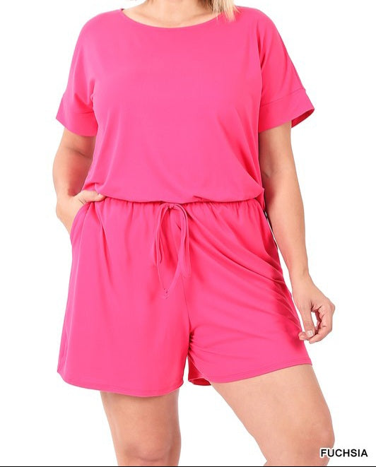 Short Sleeve Loose Fit Romper