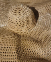 Load image into Gallery viewer, Solid Straw Sun Hat, Oversized Brim
