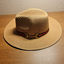 Load image into Gallery viewer, Ribbon Packable Straw Hat--Black or Tan
