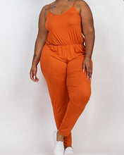 Load image into Gallery viewer, Pop of Orange Spaghetti Strap Jumpsuit
