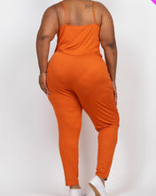 Load image into Gallery viewer, Pop of Orange Spaghetti Strap Jumpsuit
