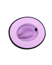 Load image into Gallery viewer, Ombre Lavender/Black Chain Fedora Hat
