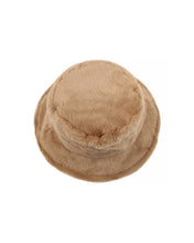 Load image into Gallery viewer, Faux Fur Tan Bucket Hat
