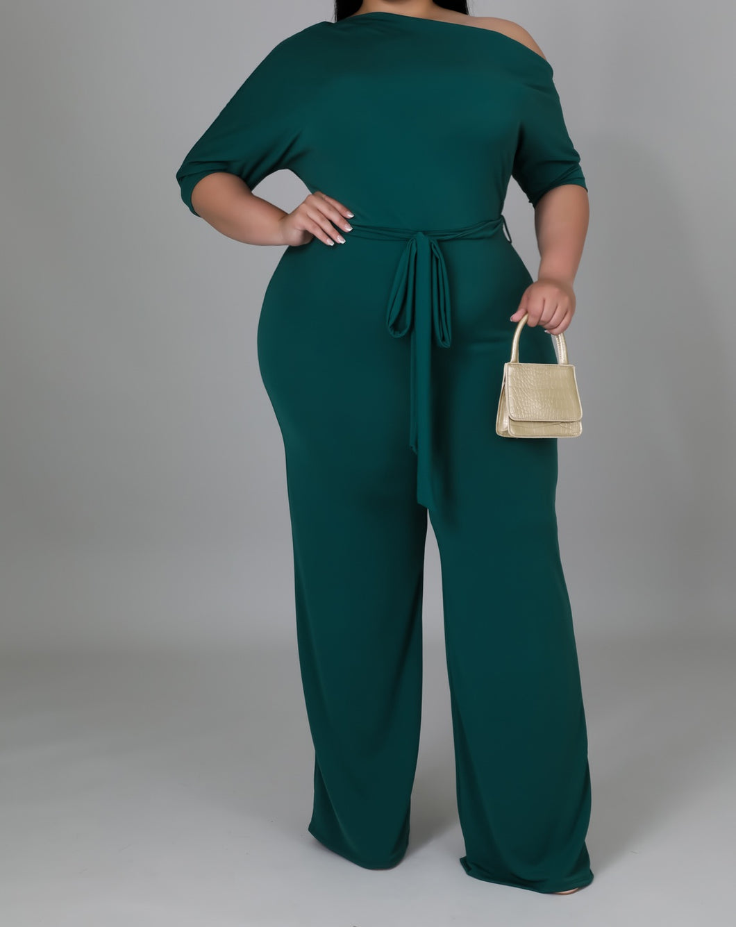 Date Night Stretchable Jumpsuit with Wide Legs