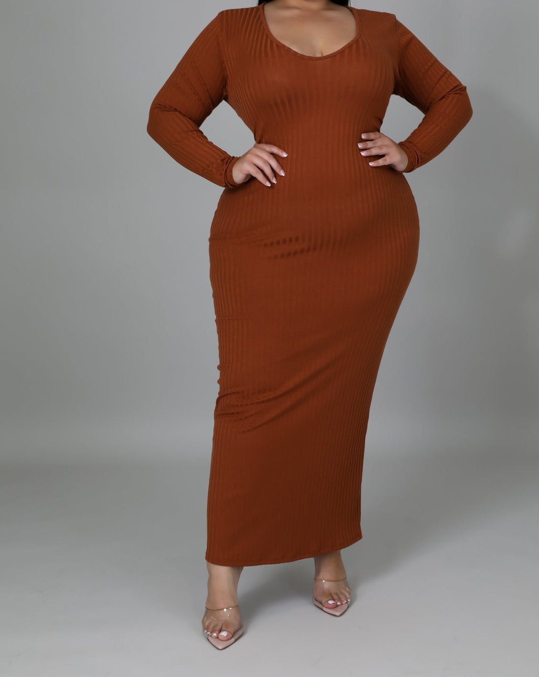 Peek-A-Boo Long Sleeve Dress