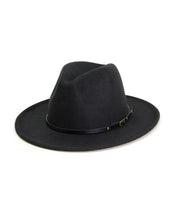 Load image into Gallery viewer, Red Bottom Belt Buckle Trim Fedora Hat

