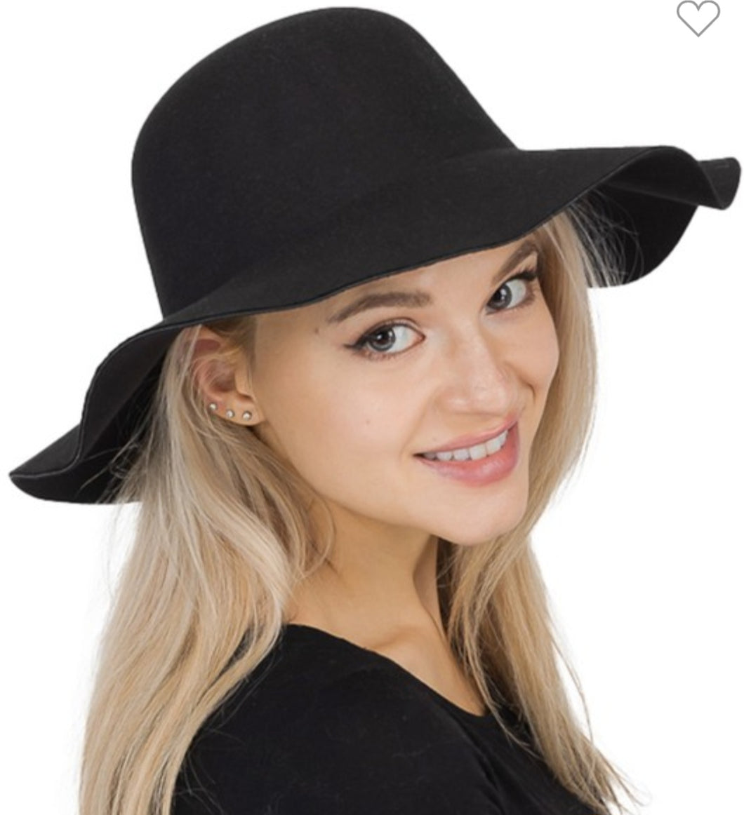 Black Floppy Sun Hat